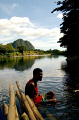   Taken while bamboo raft floating down river. river  